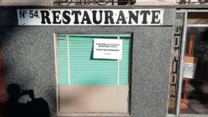 Imagen de un restaurante cerrado