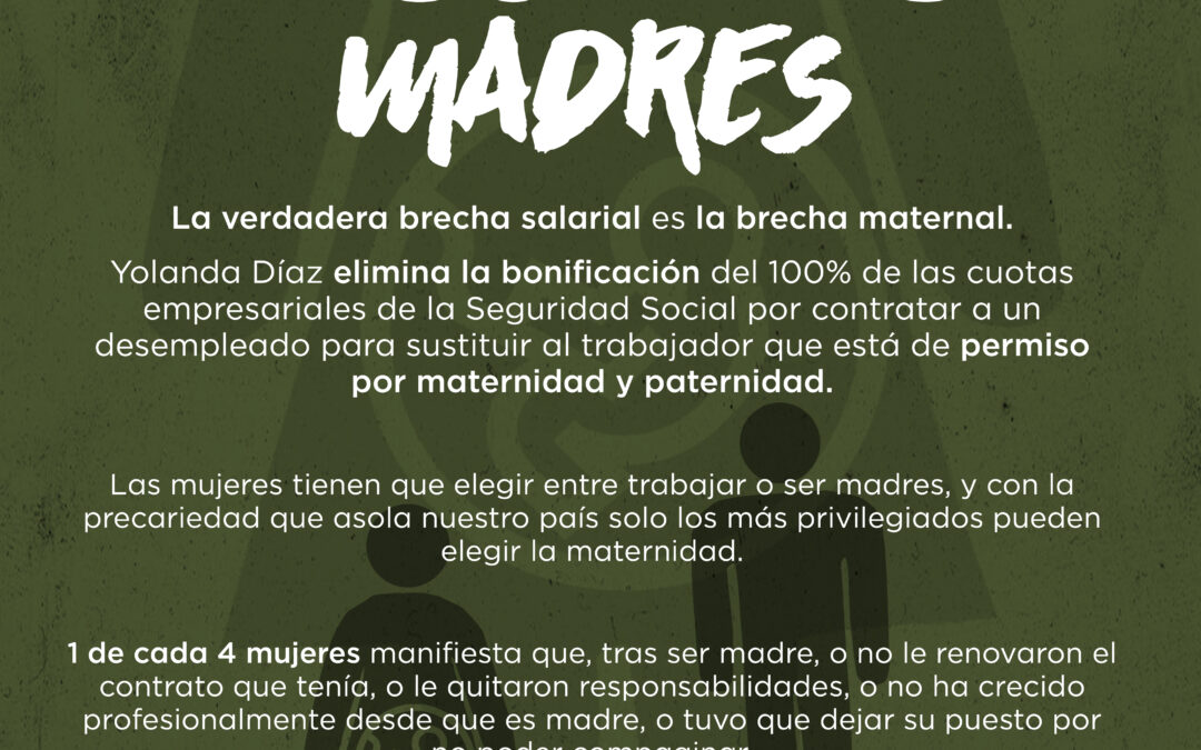 Solidaridad denuncia que Yolanda Díaz elimina la bonificación a las empresas por el permiso de maternidad