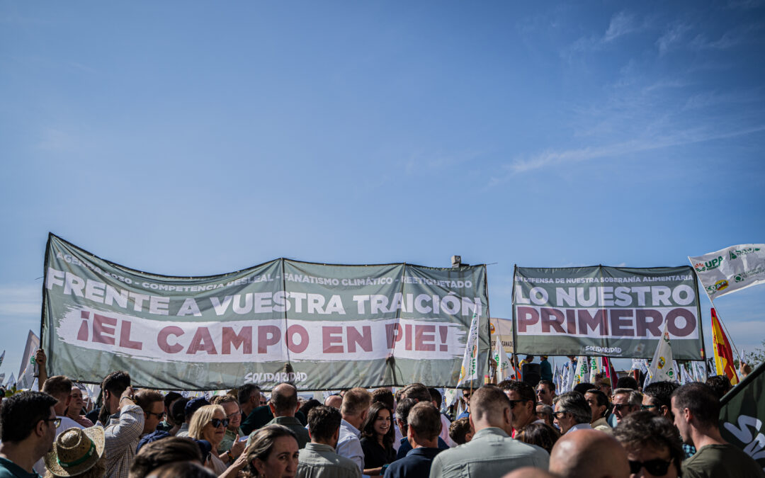 Solidaridad en Córdoba junto a miles de agricultores frente a las políticas de la UE